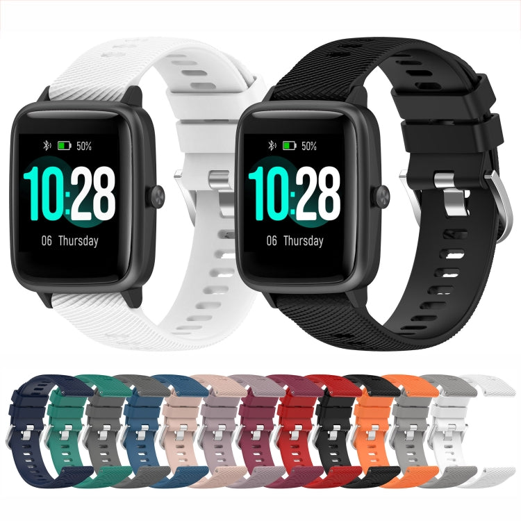For Xiaomi Haylou Solar LS01 19mm Cross Textured Silicone Watch Band(Pine Green) - free shipping - PMC TechLife - Order now!