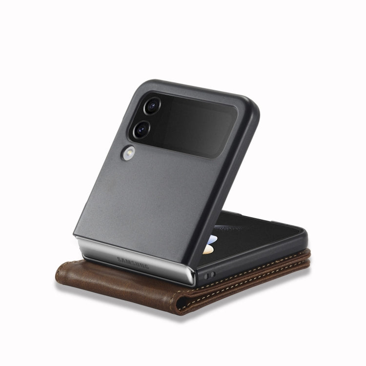 For Samsung Galaxy Z Flip4 5G LC.IMEEKE RFID Anti-theft Leather Phone Case(Brown) - free shipping - PMC TechLife - Order now!