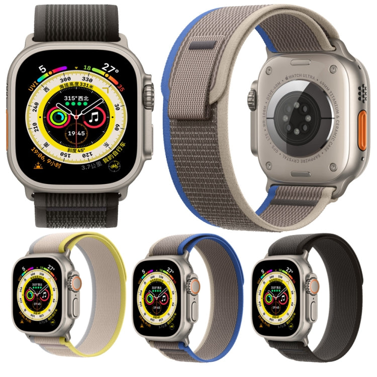 Nylon Watch Band For Apple Watch 46mm / 49mm / 45mm / 44mm(Grey) - Watch Bands by PMC TechLife | Online Shopping South Africa | PMC TechLife | Buy Now Pay Later Mobicred