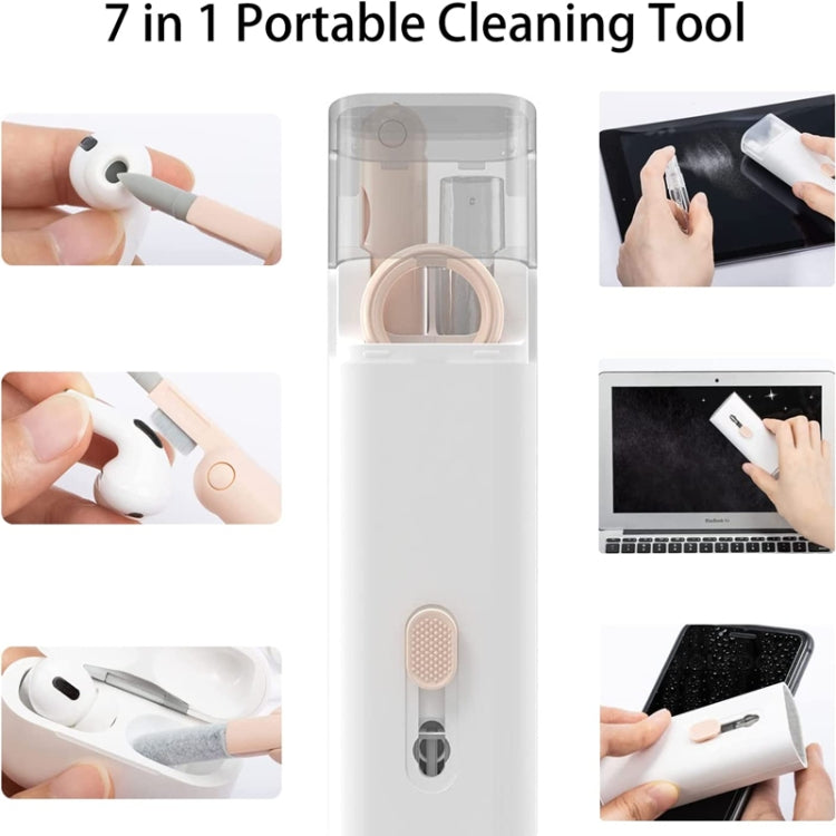 Q6E 7 in 1 Bluetooth Headphhone Computer Keyboard Cleaning Tools Set(Pink) - Other Accessories by PMC TechLife | Online Shopping South Africa | PMC TechLife