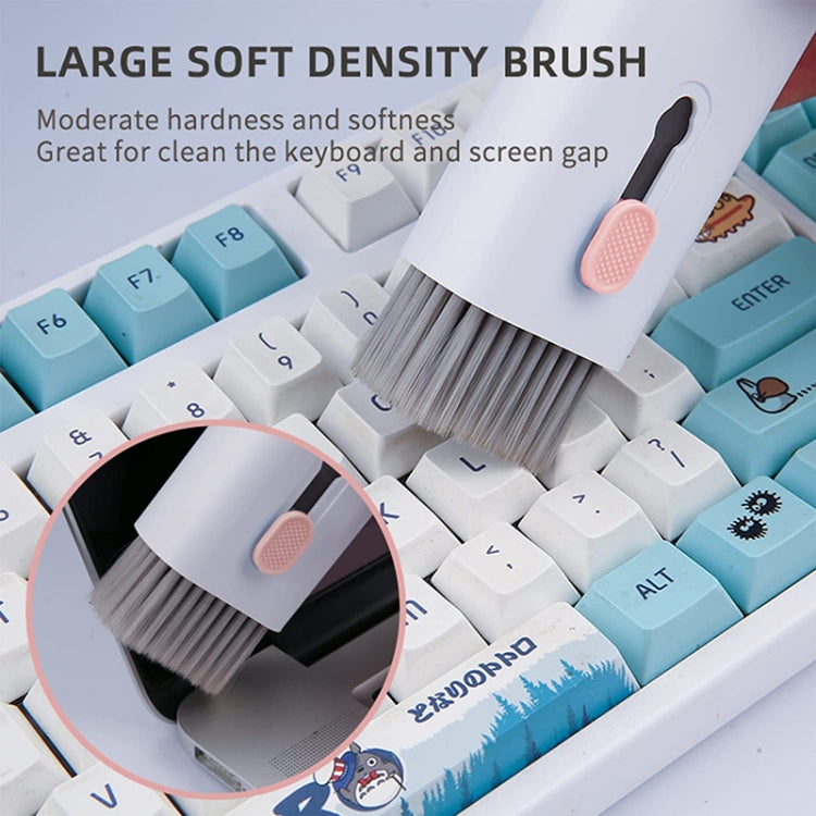 Q6E 7 in 1 Bluetooth Headphhone Computer Keyboard Cleaning Tools Set(Pink) - Other Accessories by PMC TechLife | Online Shopping South Africa | PMC TechLife