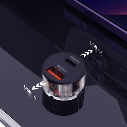TOTU DCCPD-015 Ming Series 30W USB + Type-C Fast Charging Car Charger(Black) - Car Charger by TOTUDESIGN | Online Shopping South Africa | PMC Jewellery