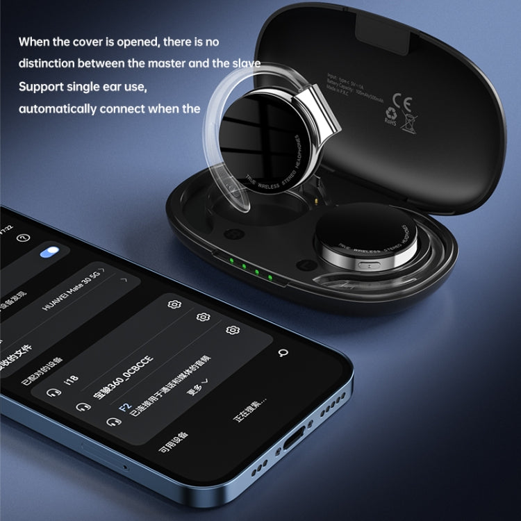 T&G F2 Ear Mount Waterproof Wireless Bluetooth Noise Reduction Earphone, Waterproof Level: IPX5(Black) - Bluetooth Earphone by T&G | Online Shopping South Africa | PMC TechLife | Buy Now Pay Later Mobicred