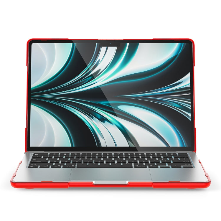 For MacBook Air 13.6 inch A2681 2022 / M3 2024 A3113 / M4 2025 A3240 TPU + PC Two-color Anti-fall Laptop Protective Case(Red) - MacBook Air Cases by PMC TechLife | Online Shopping South Africa | PMC TechLife | Buy Now Pay Later Mobicred