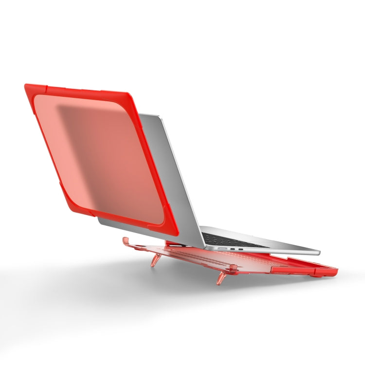 For MacBook Air 13.6 inch A2681 2022 / M3 2024 A3113 / M4 2025 A3240 TPU + PC Two-color Anti-fall Laptop Protective Case(Red) - MacBook Air Cases by PMC TechLife | Online Shopping South Africa | PMC TechLife | Buy Now Pay Later Mobicred