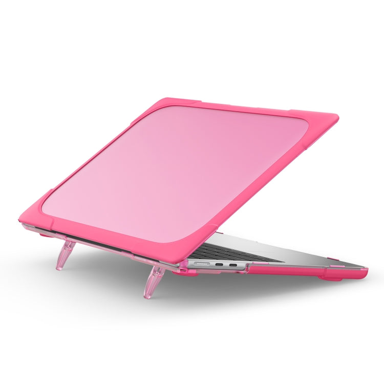 For MacBook Air 13.6 inch A2681 2022 TPU + PC Two-color Anti-fall Laptop Protective Case(Rose Red) - MacBook Air Cases by PMC TechLife | Online Shopping South Africa | PMC TechLife
