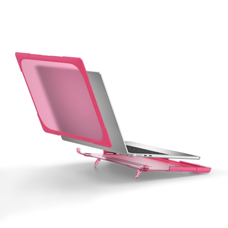 For MacBook Air 13.6 inch A2681 2022 TPU + PC Two-color Anti-fall Laptop Protective Case(Rose Red) - MacBook Air Cases by PMC TechLife | Online Shopping South Africa | PMC TechLife