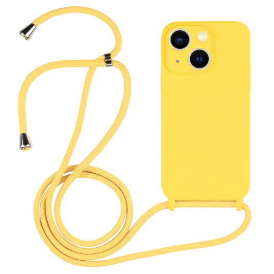 For iPhone 13 Crossbody Lanyard Liquid Silicone Case(Yellow) - iPhone 13 Cases by PMC Jewellery | Online Shopping South Africa | PMC Jewellery