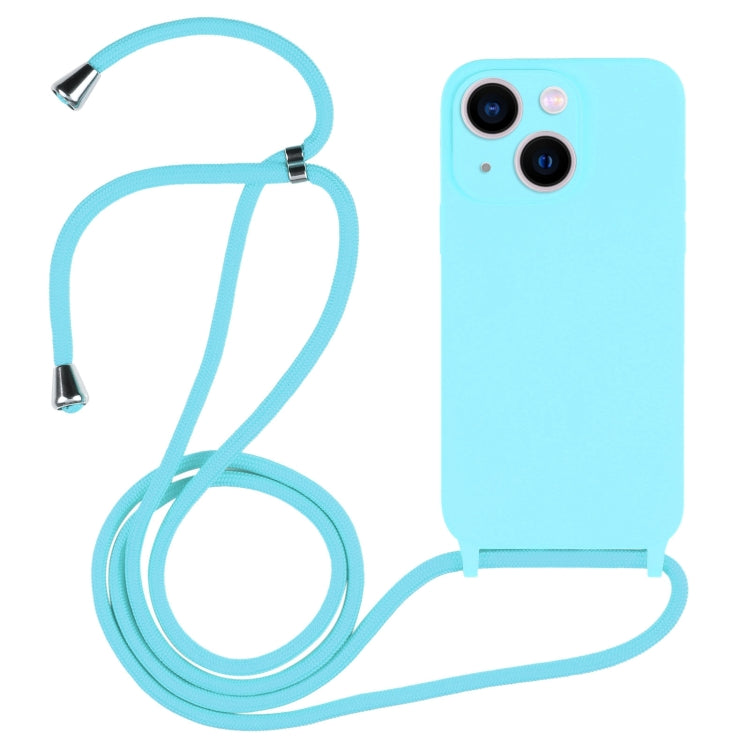 For iPhone 13 Crossbody Lanyard Liquid Silicone Case(Ice Blue) - iPhone 13 Cases by PMC Jewellery | Online Shopping South Africa | PMC Jewellery