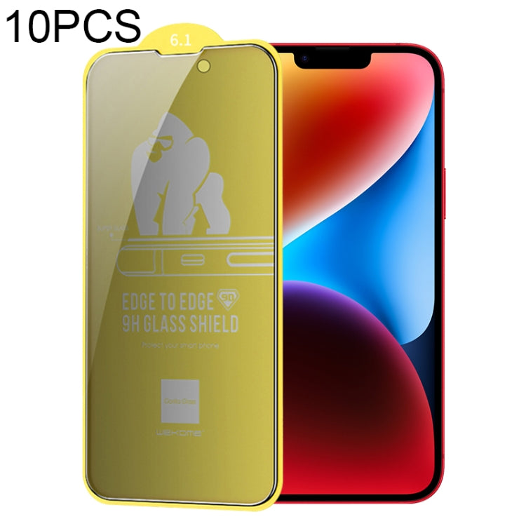 For iPhone 14 Plus 10pcs WEKOME 9D Curved Privacy Tempered Glass Film - iPhone 14 Plus Tempered Glass by WK | Online Shopping South Africa | PMC Jewellery