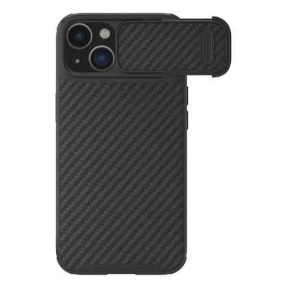 For iPhone 14 Plus  NILLKIN Synthetic Fiber Camshield Phone Case(Black) - iPhone 14 Plus Cases by NILLKIN | Online Shopping South Africa | PMC Jewellery