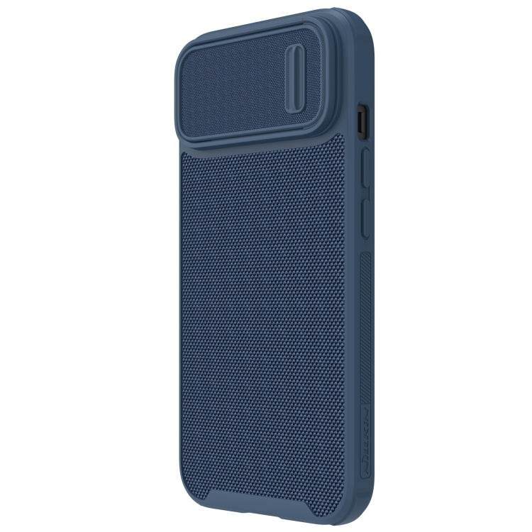 For iPhone 14 Plus  NILLKIN 3D Textured Camshield PC + TPU Phone Case(Blue) - iPhone 14 Plus Cases by NILLKIN | Online Shopping South Africa | PMC Jewellery