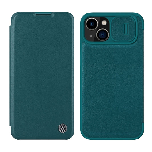 For iPhone 14 Plus  NILLKIN QIN Series Pro Leather Phone Case(Green) - iPhone 14 Plus Cases by NILLKIN | Online Shopping South Africa | PMC Jewellery