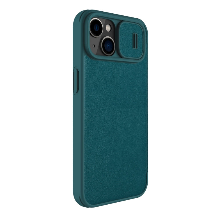 For iPhone 14 Plus  NILLKIN QIN Series Pro Leather Phone Case(Green) - iPhone 14 Plus Cases by NILLKIN | Online Shopping South Africa | PMC Jewellery