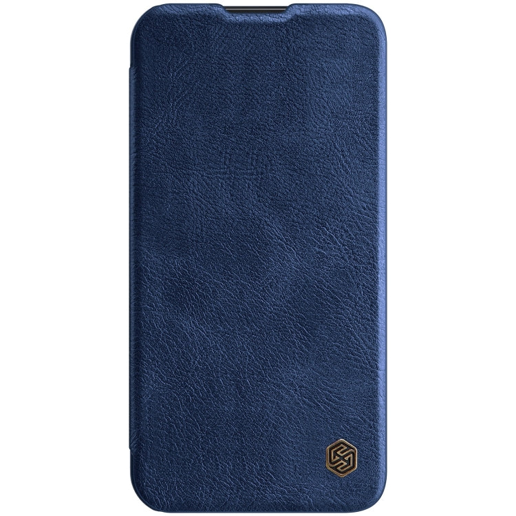 For iPhone 14 Pro Max NILLKIN QIN Series Pro Crazy Horse Texture Leather Case(Blue) - iPhone 14 Pro Max Cases by NILLKIN | Online Shopping South Africa | PMC Jewellery