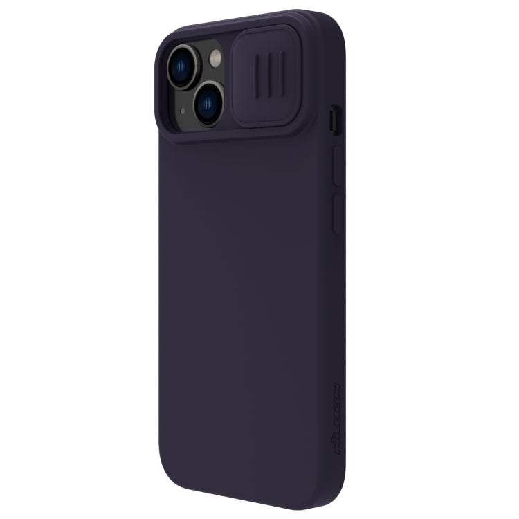 For iPhone 14 NILLKIN CamShield MagSafe Liquid Silicone Phone Case (Deep Purple) - iPhone 14 Cases by NILLKIN | Online Shopping South Africa | PMC Jewellery