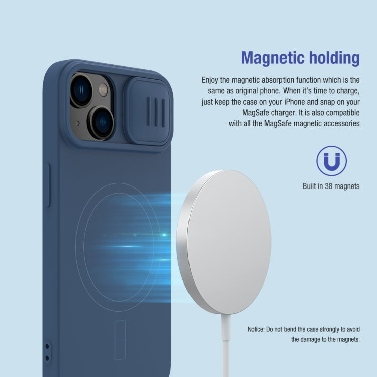 For iPhone 14 NILLKIN CamShield MagSafe Liquid Silicone Phone Case(Black) - free shipping - PMC TechLife - Order now!