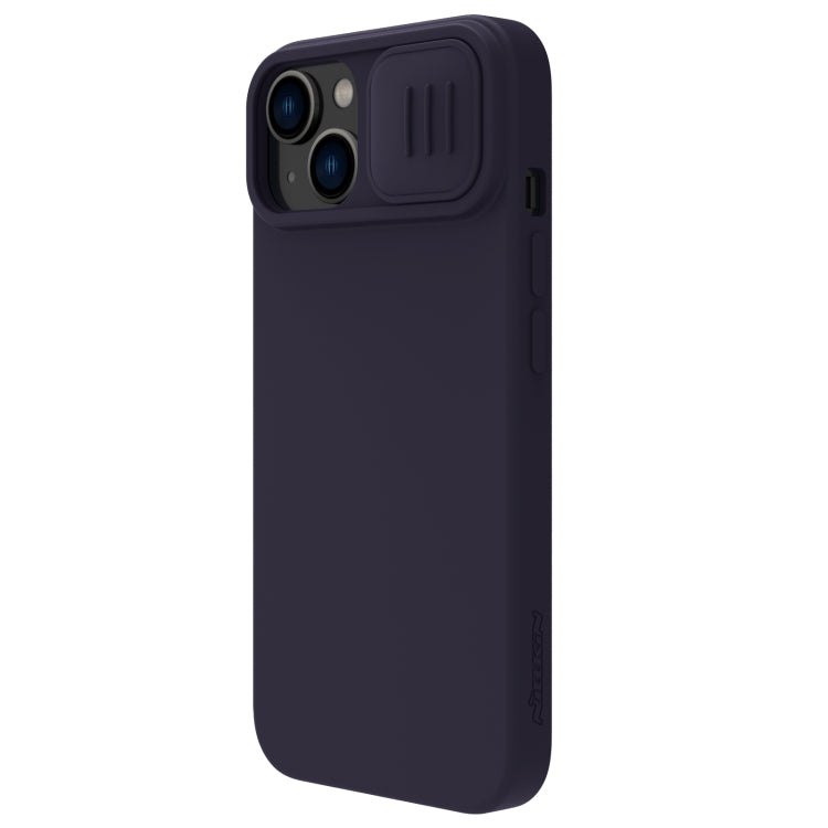 For iPhone 14 Plus NILLKIN CamShield MagSafe Liquid Silicone Phone Case (Deep Purple) - iPhone 14 Plus Cases by NILLKIN | Online Shopping South Africa | PMC Jewellery