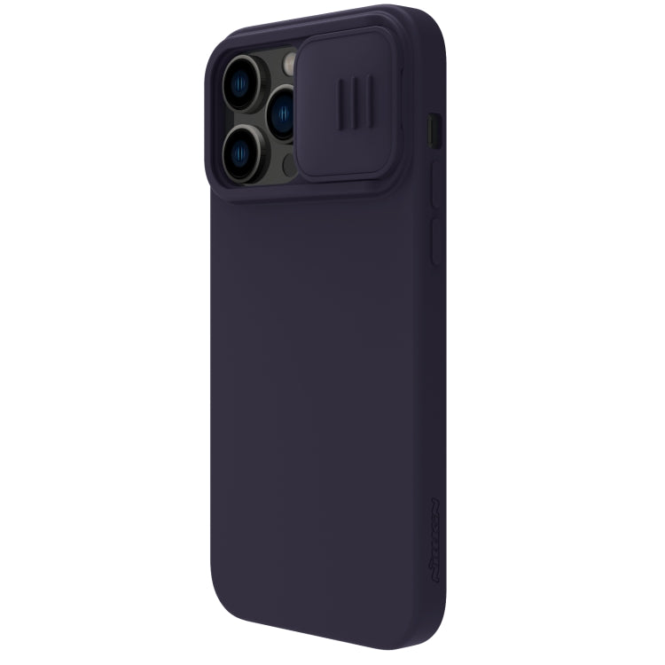 For iPhone 14 Pro NILLKIN CamShield Liquid Silicone Phone Case (Deep Purple) - iPhone 14 Pro Cases by NILLKIN | Online Shopping South Africa | PMC Jewellery