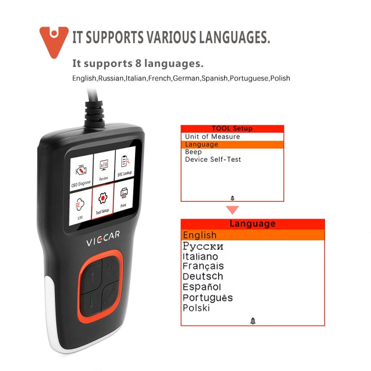 Viecar VP101 Car Code Reader OBD2 Analyzer Diagnostic Scanner - Code Readers & Scan Tools by PMC Jewellery | Online Shopping South Africa | PMC Jewellery