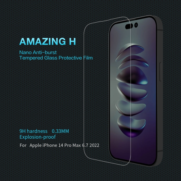For iPhone 14 Pro Max NILLKIN H 0.33mm 9H Explosion-proof Tempered Glass Film - iPhone 14 Pro Max Tempered Glass by NILLKIN | Online Shopping South Africa | PMC Jewellery
