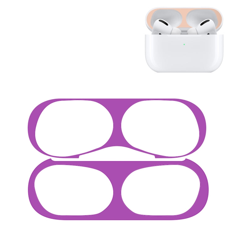 For Apple AirPods Pro 2 Wireless Earphone Protective Case Metal Sticker(Purple) - Protective Sticker by PMC Jewellery | Online Shopping South Africa | PMC Jewellery