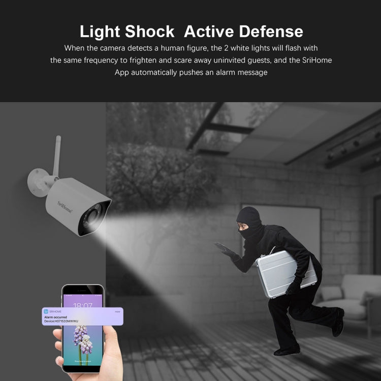 SriHome SH034C 4.0MP AI Humanoid Tracking WiFi Outdoor Surveillance Camera(UK Plug) - free shipping - PMC TechLife - Order now!