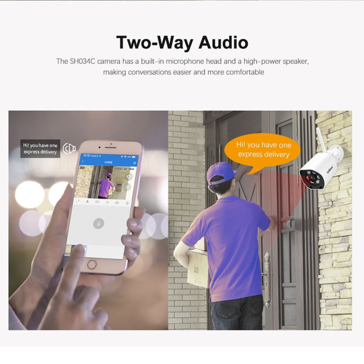 SriHome SH034C 4.0MP AI Humanoid Tracking WiFi Outdoor Surveillance Camera(US Plug) - Bullet Camera by SriHome | Online Shopping South Africa | PMC TechLife | Buy Now Pay Later Mobicred