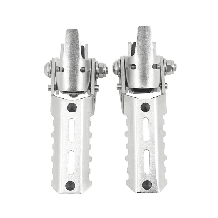 For BMW R1250GS R1200 GS ADV Motorcycle 22-25mm Front Folding Foot Pegs Footrests Clamps(Silver) - Others by PMC Jewellery | Online Shopping South Africa | PMC Jewellery