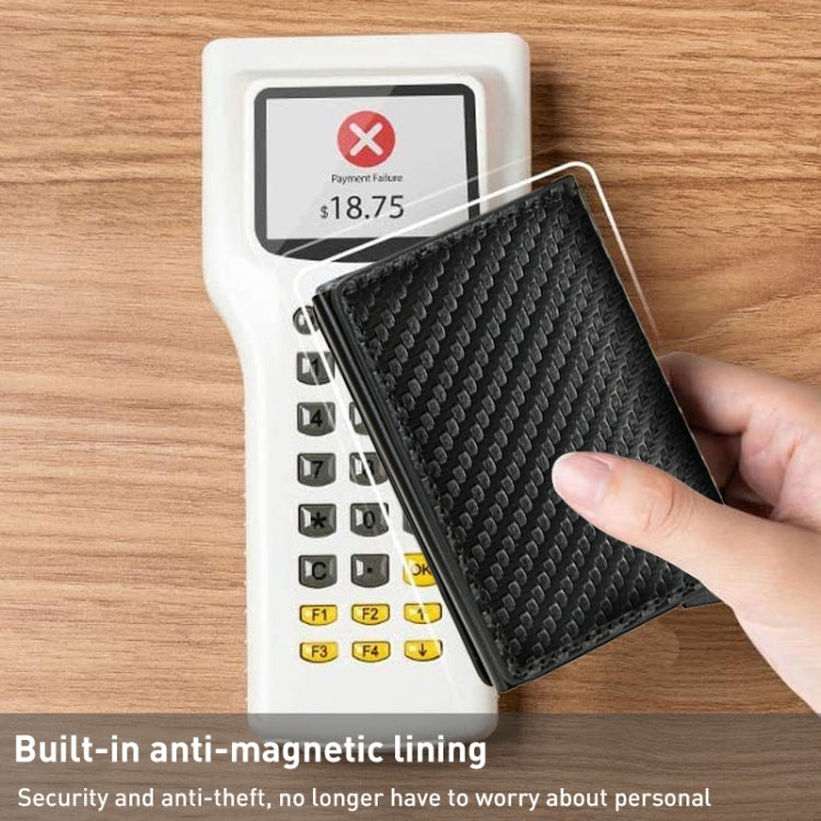 C1804H1 RFID Carbon Fiber Wallet For Men(Orange Carbon Fibre) - free shipping - PMC TechLife - Order now!