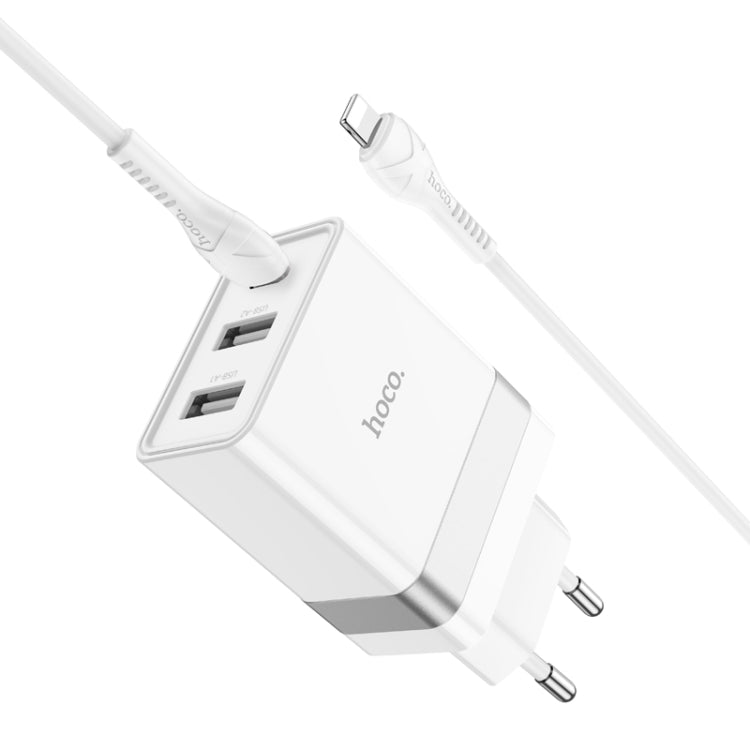 hoco N21 Pro Tourer PD 30W Type-C to 8 Pin Three-port Fast Charger Set, Plug Type:EU Plug - USB Charger by hoco | Online Shopping South Africa | PMC Jewellery