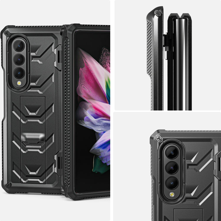For Samsung Galaxy Z Fold3 5G Armored All-inclusive Shockproof Folding Phone Case(Black) - Galaxy Phone Cases by PMC TechLife | Online Shopping South Africa | PMC TechLife | Buy Now Pay Later Mobicred