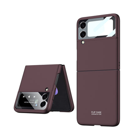 For Samsung Galaxy Z Flip4 GKK Integrated Ultra-thin Full Coverage Phone Case(Dark Red) - Galaxy Z Flip4 5G Cases by GKK | Online Shopping South Africa | PMC Jewellery