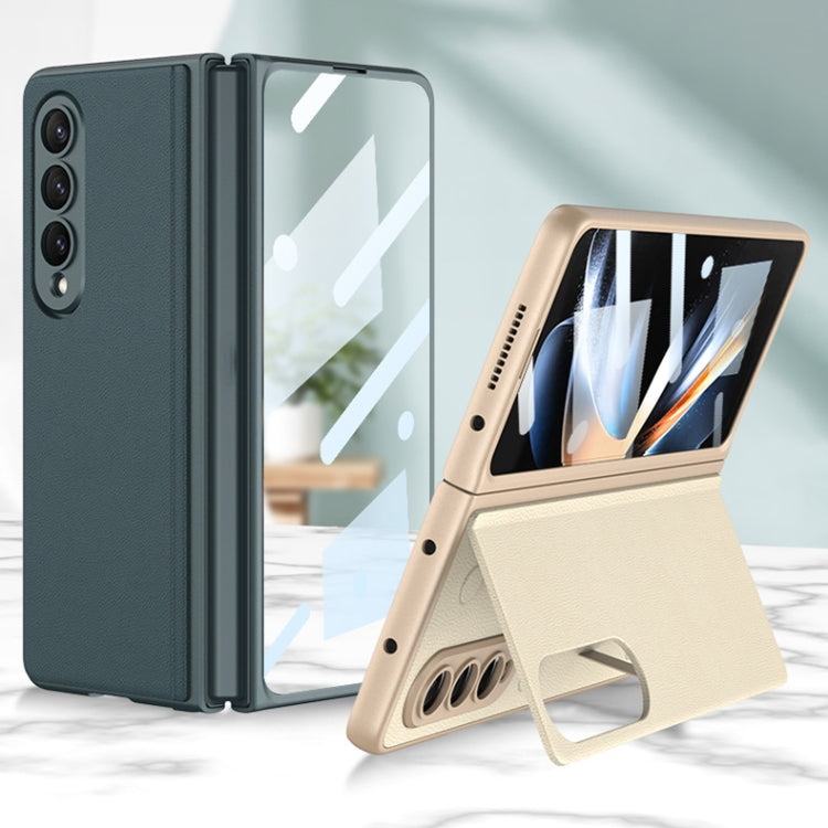 For Samsung Galaxy Z Fold4 GKK Integrated Ultra-thin Folding Leather Phone Case with Stand(Carbon Fiber) - Galaxy Z Fold4 5G Cases by GKK | Online Shopping South Africa | PMC Jewellery