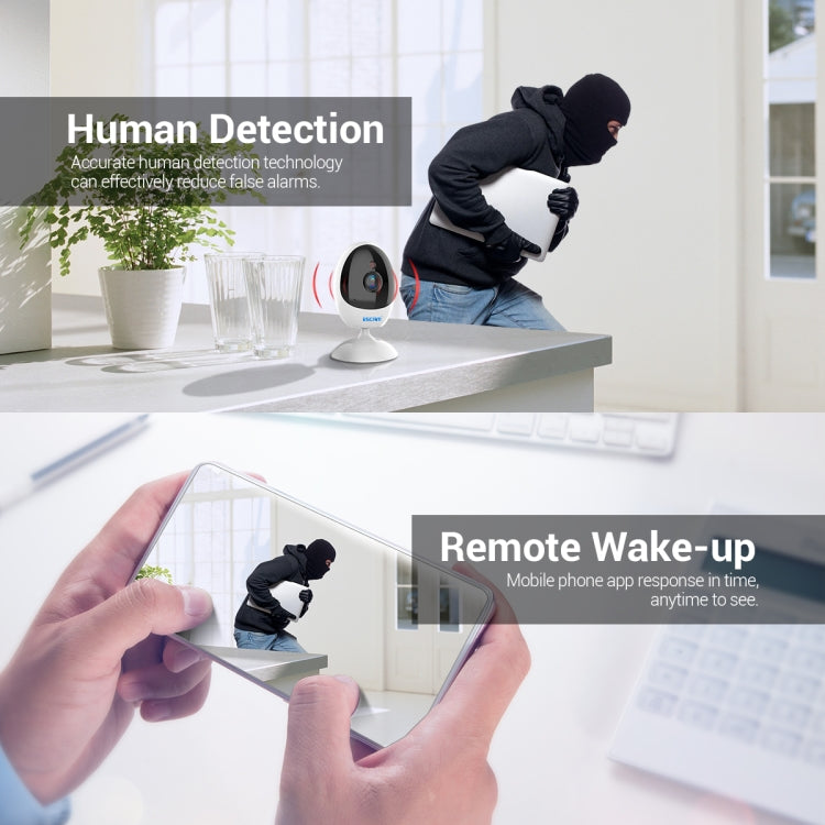 ESCAM QF006 3MP 1296P HD Indoor Wireless PTZ IP Camera IR Night Vision AI Humanoid Detection Home Security CCTV Monitor, Plug Type:UK Plug(White) - free shipping - PMC TechLife - Order now!