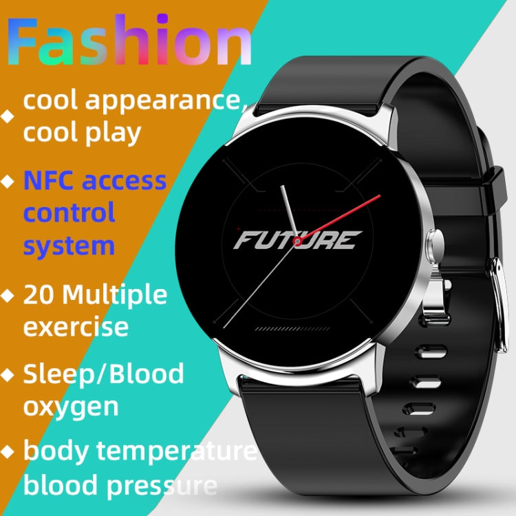 KS02 1.32 Inch Smart Watch Supports Blood Glucose Detection, Blood Pressure Detection, Blood Oxygen Detection(Silver+White) - Smart Watches by PMC TechLife | Online Shopping South Africa | PMC TechLife | Buy Now Pay Later Mobicred