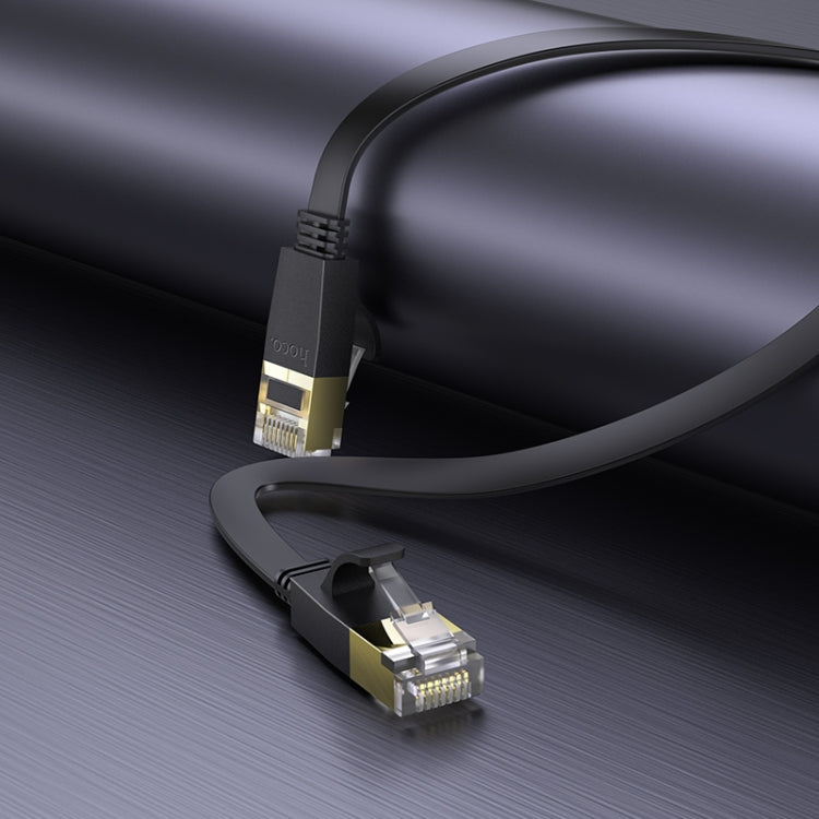 hoco US07 Category 6 Pure Copper Gigabit Flat Cable, Length:3m(Black) - Audio Optical Cables by hoco | Online Shopping South Africa | PMC Jewellery