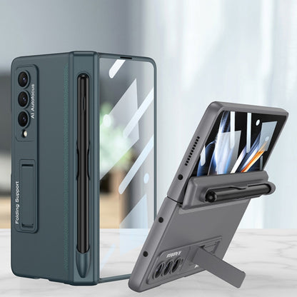 For Samsung Galaxy Z Fold4 GKK Magnetic Hinge Flip Phone Case with Holder & Pen Slot(Green) - Galaxy Z Fold4 5G Cases by GKK | Online Shopping South Africa | PMC Jewellery