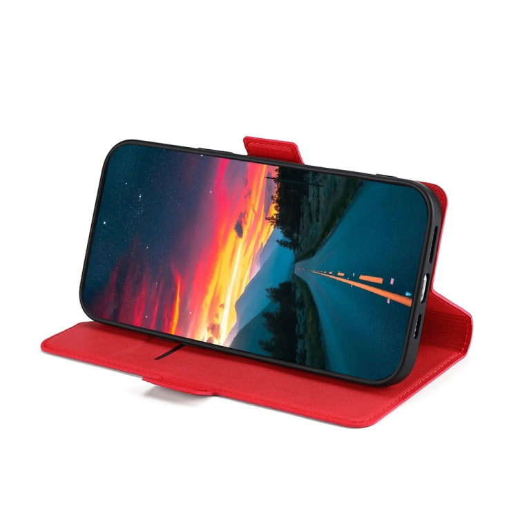 For vivo Y35 4G / Y22 / Y22s Ultra-thin Voltage Side Buckle Leather Phone Case(Red) - vivo Cases by PMC TechLife | Online Shopping South Africa | PMC TechLife | Buy Now Pay Later Mobicred