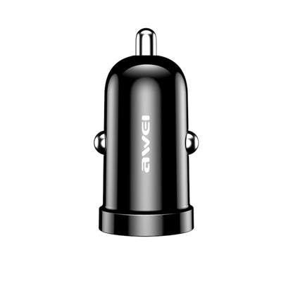 awei C-826 Mini Dual USB 2.4A Car Charger(Black) - Car Charger by awei | Online Shopping South Africa | PMC Jewellery