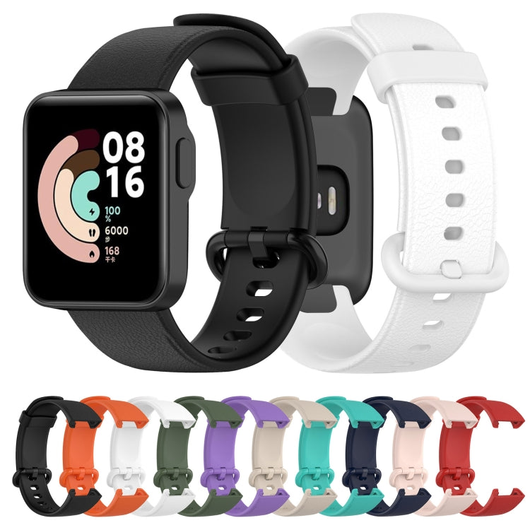 For Xiaomi MI Watch Lite / Redmi Watch Litchi Texture Leather Watch Band(Orange) - free shipping - PMC TechLife - Order now!