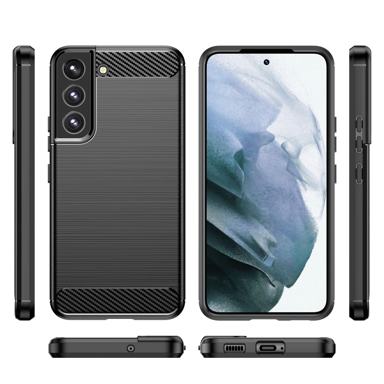 For Samsung Galaxy S23+ 5G Brushed Texture Carbon Fiber TPU Phone Case(Black) - free shipping - PMC TechLife - Order now!