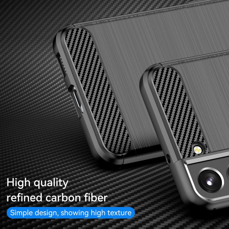For Samsung Galaxy S23+ 5G Brushed Texture Carbon Fiber TPU Phone Case(Black) - free shipping - PMC TechLife - Order now!