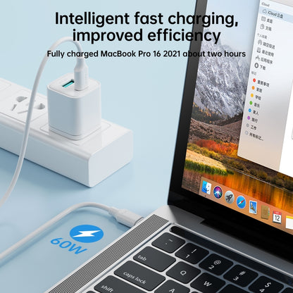 JOYROOM S-CC060A9 60W USB-C/Type-C to USB-C/Type-C Fast Charging Data Cable, Length: 1m(White) - USB-C & Type-C Cable by JOYROOM | Online Shopping South Africa | PMC Jewellery