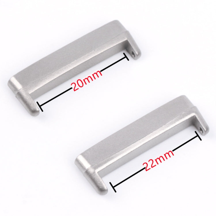 For Fitbit Versa 4 / Sense 2 1 Pair Universal Metal Watch Band Connectors(Black) -  by PMC TechLife | Online Shopping South Africa | PMC TechLife
