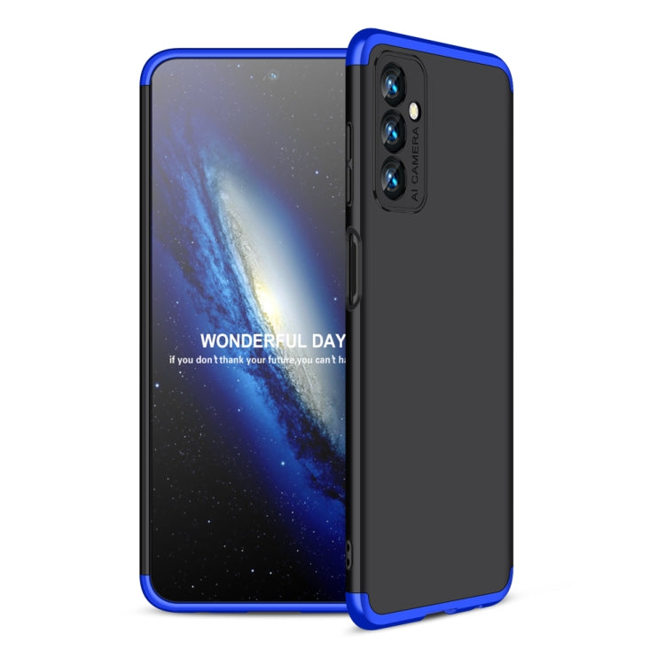 For Samsung Galaxy F13 / M13 India GKK Three Stage Splicing Full Coverage PC Phone Case(Black Blue) - Galaxy Phone Cases by GKK | Online Shopping South Africa | PMC Jewellery