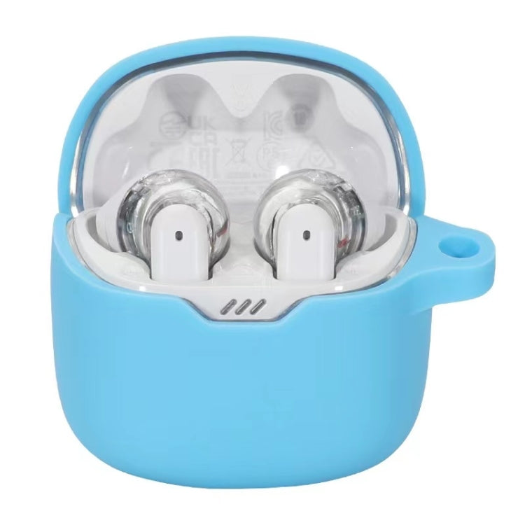 For JBL Tune Flex Earphone Silicone Protective Case(Light Blue) - JBL Earphone Case by PMC Jewellery | Online Shopping South Africa | PMC Jewellery