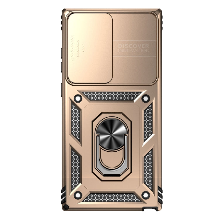 For Samsung Galaxy S23 Ultra 5G Sliding Camshield Holder Phone Case(Gold) - free shipping - PMC TechLife - Order now!