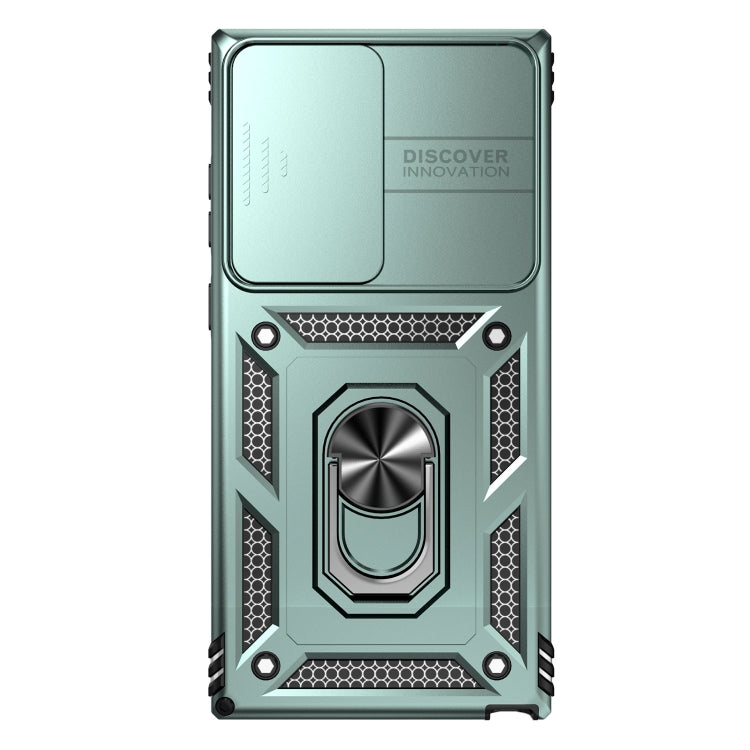 For Samsung Galaxy S23 Ultra 5G Sliding Camshield Holder Phone Case(Dark Green) - free shipping - PMC TechLife - Order now!