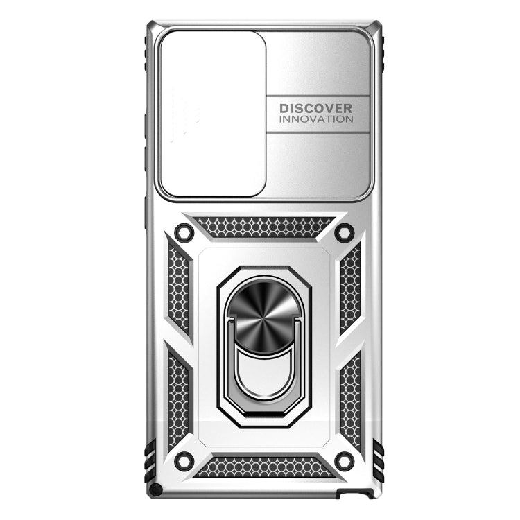 For Samsung Galaxy S23 Ultra 5G Sliding Camshield Holder Phone Case(Silver) - free shipping - PMC TechLife - Order now!